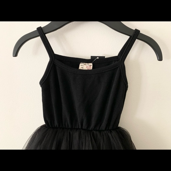 Toddler Girls Black Tutu Ribbed Dress 3T - Picture 6 of 10